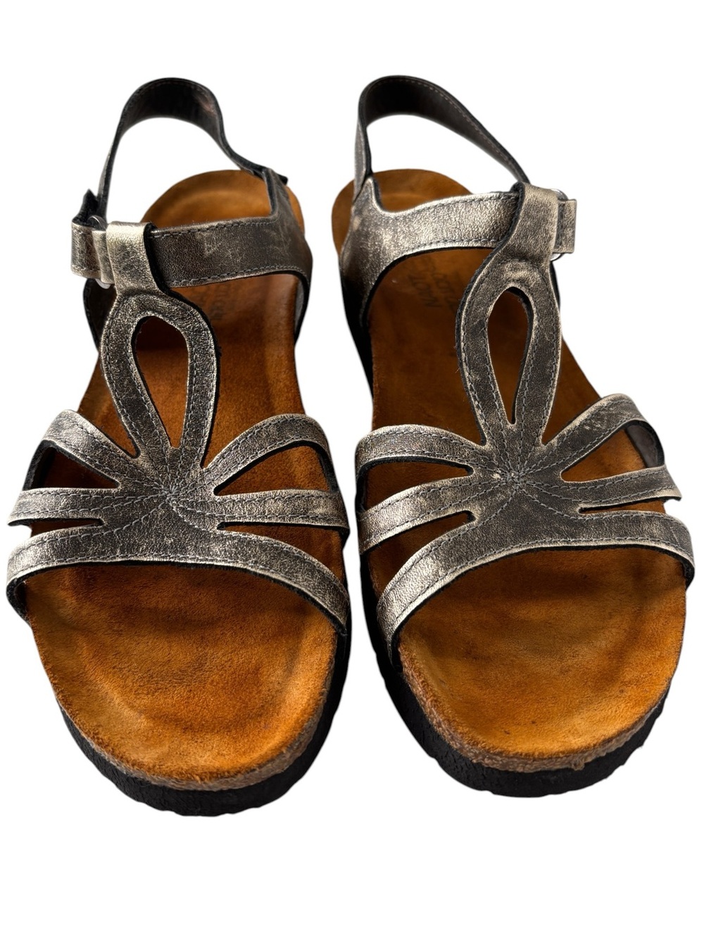 Naot Rachel Comfort Sandals Women's Size EU 40 US 9 / 9.5 Metallic Ankle Strap